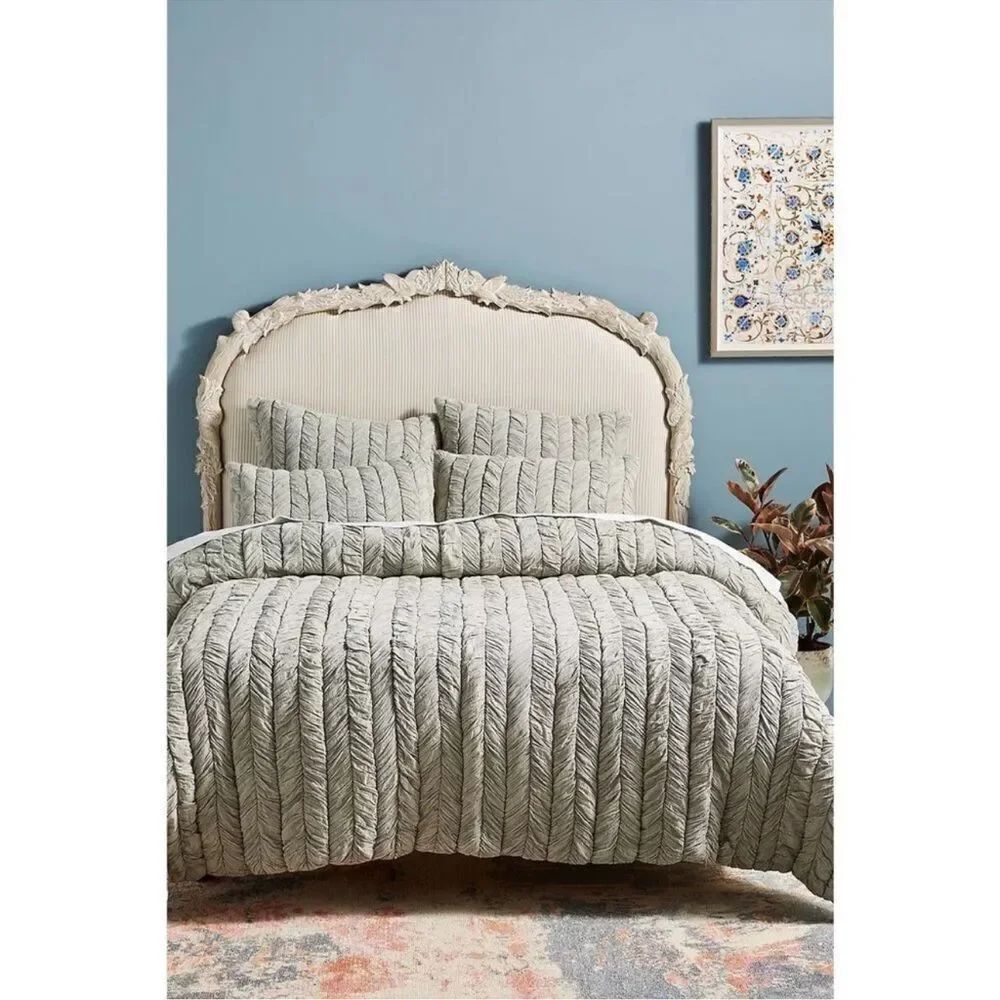 NWT Anthropologie Ruched Voile Vienna Queen Quilt